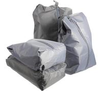 Ciieeo 4 Stück Große Schuhbeutel Reise Schuhorganizer aus 190t Polyester Handliche Aufbewahrungstaschen für Schuhe und Kleidung Tragbare Reisebeutel In Grau 43X23Cm 37X23Cm