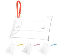 Ciieeo 4 Stück PVC Münzbeutel mit Cartoon Motiv Kleine Geldbörse für Mädchen Praktisches Lippenstift und Schlüsseletui Leicht und Transparent für Outdoor Aktivitäten