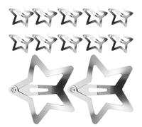 Ciieeo 40 Stück Kleine Stern Haarspangen aus Metall Fünfzackige Haarnadeln mit Schnappverschluss Haaraccessoires für Mädchen 8 12 Modische Clips für Schule und Party
