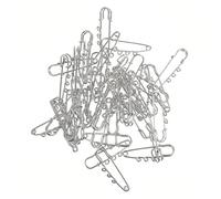 Ciieeo 50 Stück Sicherheitsnadeln Legierung Mit 3-Loch Broschennadeln Weiß k Selbstgemacht Schmuck Anstecker Für Kleidung Zubehör