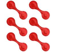 Ciieeo 6 Stück Magnetische Reflektierende Clips aus PVC Kleine Sicherheitsreflektoren für Schulranzen Kleidung Hundegeschirr Leuchtend Rot Tragbar für Nacht Outdoor