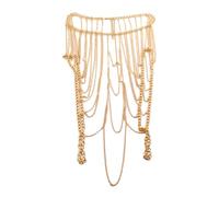 Ciieeo Damen Körperkette Metall Mehrlagig Brustkette Leicht für Strandparty Nachtclub Festival Körperschmuck