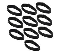 Ciieeo Echtes Leder Uhrenarmbandringe 10 Stück Schwarz 22mm Armbandschlaufe Ersatz für Uhrenarmbänder für Büro und Freizeit