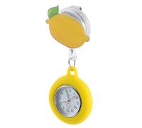 Ciieeo Elegante Gelbe Taschenuhr für Damen mit Quarzwerk und Wasserfestem Gehäuse Leuchtend und Retractable für Pflegepersonal und Studenten