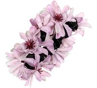 Ciieeo Haargummi mit Stoffblume Elastisches Haarband für Mädchen Buntes Haaraccessoire für Alltag Party und Reisen Flexibles Haargummi Armband