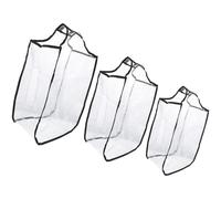 Ciieeo Kofferschutzhülle 3 Stück Pack aus Strapazierfähigem PVC Transparent und Wasserabweisend für Geschäftsreisen und Urlaubsgepäck (20 22 24 cm)