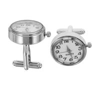 Ciieeo Mechanische Manschettenknöpfe aus Edelstahl 2 Stück Kreative Uhr Designs Herren Hemdmanschettenknöpfe für Formelle Anlässe und Geschenk