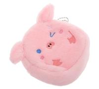 Ciieeo Niedliche Kleiner Münzhandtasche aus Plüsch mit Schweinchen Design Praktisches Münzfach und Reißverschluss Kleines Portemonnaie für Teenager und Mädchen