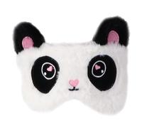 Ciieeo Panda Design Schlafmaske aus Weichem Plüsch Verdunkelungsmaske für Frauen und Mädchen Komfortable Lichtundurchlässige Augenbinde für Erholsamen Schlaf und Reisen