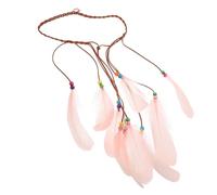 Ciieeo Pfauenfeder Stirnband Boho Haaraccessoire Ethnisch Weiches Festival Kopfschmuck für Frauen und Mädchen