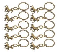 Ciieeo Pferde Schlüsselanhänger 10 Stück Tiermotiv Anhänger aus Bronze für Taschen und Rucksäcke Geeignet für Pferdefreunde und Neujahrsfest