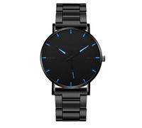 Ciieeo Schlichte Herrenarmbanduhr mit Komfortablem Stahlband aus Edelstahl Dünne Quarzuhr im Klassischen Stil für Männer im Alltag