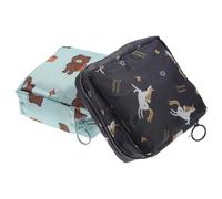 Ciieeo Tragbare Damenbinden Aufbewahrungstasche 2 Stück Kleiner Beutel mit Reißverschluss Strapazierfähiges Material Kompakte Hygiene Tasche für Schule Büro und Reisen