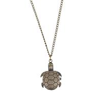 Ciieeo Vintage Taschenuhr mit Kette, Quarzwerk, Schildkröte, Gold | Zinklegierung, Leichtes Accessoire, Dekorativ und Lesbar, Unisex für Alltag, Pullover, Halskette