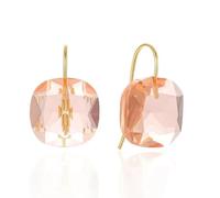 Cilla Jewels Luxus Ohrringe Damen - 925 Silber, Gold Finish, Orange Zirkonia