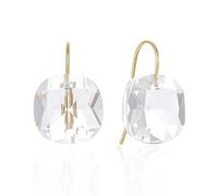 Cilla Jewels Luxus Ohrringe Damen - 925 Silber, Gold Finish, Transparent Zirkonia