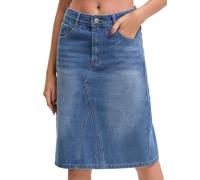 CIMUK Damen Rock Midi Jeansrock mit Hohem Bund Sommer 2026 Gewaschene A-Linie Jeansrock Blau M