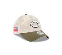 Cincinnati Reds 2025 MLB Armed Forces New Era 39THIRTY Flex Cap Beige - L/XL