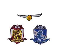 Cinereplicas - Harry Potter - 3er Set-Goldener Schnatz - Golden Snitch - Aufnäher Aufbügler Applikation - Iron-On Patches