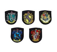 Cinereplicas Harry Potter - Aufnäher Hogwarts Häuser Wappen (Satz von 5) - Offizielle Lizenz