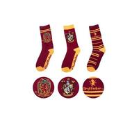 Cinereplicas Set of 3 Gryffindor Socks Unisex Rot, Gelb 3 Paar(e)