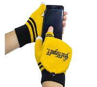 Cinereplicas - Harry Potter -Handschuhe - Abnehmbare Halbhandschuhe -Touchscreen Funktion - Offiziel lizensiert - Hufflepuff - Gelb und Schwarz