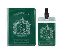 Cinereplicas Harry Potter - Set aus Tag & Passport Hülle Slytherin - Offizielle Lizenz