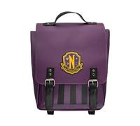 Cinereplicas Wednesday - Nevermore Academy Lila Rucksack - 25 * 32 * 13cm - Offizielle Lizenz