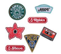 Cinereplicas Stranger Things - Satz von 7 Stranger Things Patches - Offizielle Lizenz