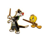 Cinereplicas - Tweety & Sylvester in Hogwarts Satz von 2 Metallpins ~4cm- Offizielle Lizenz