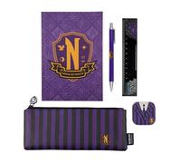 Cinereplicas Wednesday - Nevermore Academy Schreibwaren Set - Satz von 5 - Offizielle Lizenz