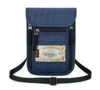 CINGHI LUSSO Reisepasshülle mit RFID-blockierendem Anti-Diebstahl-Umhängebeutel für Männer und Frauen, Reisezubehör, blau, 15.5*22*2 cm