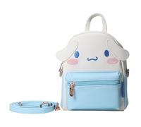 Cinnamoroll Mini - Rucksack, kleiner Rucksack Damen, 22 x 17 cm | Plüsch-Rucksack Cinnamoroll mit Goldakzenten, Reißverschlussfach, verstellbare Träger, 22 x 17 cm, by Blue Sky Studios