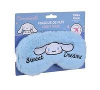 Cinnamoroll Schlafmaske Plüsch - Weiche Augenmaske & Schlafbrille für Damen & Mädchen - Nachtmaske zum Schlafen, Reisen, Entspannen & Ausruhen - Süßes Kawaii Design - Perfekt als Geschenkidee