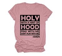 cinnamou T-Shirts für Damen - Damen Tshirt Brief Tunic Hemdobers T Stück lässiger Ärmeldruck Frauen Damenbluse Top Damen Kleidung Frauen Sommer Shirt Frau Teenager Mädchen T-Shirt T Shirt Damen