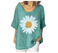 cinnamou T-Shirts für Damen - Damen Tshirt Women Short Sleeve O Neck Casual Loose Tops Ladies Cotton Shirts Blouse Top Damen Kleidung Frauen Sommer Shirt Frau Teenager Mädchen T-Shirt T Shirt Damen