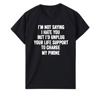 cinnamou T-Shirts für Damen - T-Shirts für Damen Brief Frauen lässige Kurzarm T Shirt lockere Damenbluse Bedruckte Sommer Top T-Shirt Damen Kleidung Frauen Sommer Shirt Frau Teenager Mädchen T-Shirt