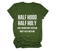 cinnamou T-Shirts für Damen - T-Shirts für Damen Lässige Töpfe Blusenbrief kurzes Hemd Druck Frauen Ärmel Katze Damenbluse T-Shirt Damen Kleidung Frauen Sommer Shirt Frau Teenager Mädchen T-Shirt