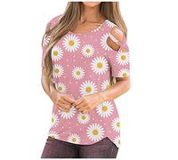 cinnamou Tops, T-Shirts & Blusen für Damen - Tops für Damen ShirtKurzarmCasualStylish Top Shirts Damen Oberteile Kleidung Frauen Sommer Shirt Frau Teenager Mädchen T-Shirt Tops Damen