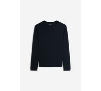 CINQUE Longsleeve mit gerippten Abschlüssen Modell 'BADI' in Marine, Größe L