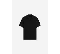 Poloshirt CINQUE "CIBOLL", Damen, Gr. XXL, schwarz, Jersey, Obermaterial: 100% Baumwolle, unifarben, relaxed fit normal, V-Ausschnitt, Bündchen, Shirts, Polokragen, offene Knopfleiste, Relaxed Fit (23