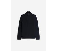 Strickpullover CINQUE "CILUCA", Herren, Gr. L, blau (dunkelblau), Strick, Obermaterial: 80% Baumwolle, 16% Polyamid, 4% Elasthan, unifarben, regular fit normal, Rundhals, eingesetzt Bündchen, Pullover