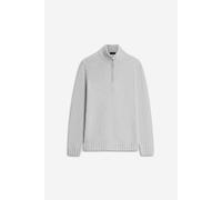 Strickpullover CINQUE "CILUCA", Herren, Gr. L, grau (hellgrau), Strick, Obermaterial: 80% Baumwolle, 16% Polyamid, 4% Elasthan, unifarben, casual, regular fit normal, Rundhals, Langarm eingesetzt Bünd