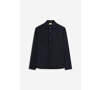 Langarmhemd CINQUE "CIMESSI", Herren, Gr. S, N-Gr, blau (dunkelblau), Web, Obermaterial: 52% Polyester, 21% Polyamid, 17% Viskose, 10% Elasthan, unifarben, relaxed fit hüftbedeckend, 1-Knopf-Manschett