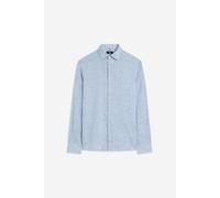 Cinque Slim Fit Leinenhemd mit Kentkragen Modell 'STEVEN' in Sky, Größe M