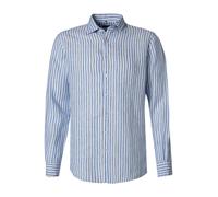 CINQUE Hemd Herren Slim Fit Langarm Leinen blau, XXL