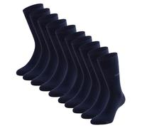 CINQUE Herren Socken, 10er Pack - Business-Socken, Baumwollmischung, Logo, einfarbig 39-42 Blau