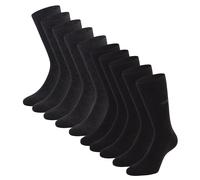 CINQUE Herren Socken, 10er Pack - Business-Socken, Baumwollmischung, Logo, einfarbig 39-42 Schwarz