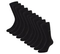 CINQUE Herren Socken, 10er Pack - Business-Socken, Baumwollmischung, Logo, einfarbig 39-42 Schwarz