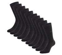CINQUE Herren Socken, 10er Pack - Business-Socken, Baumwollmischung, Logo, einfarbig 43-46 Anthrazit